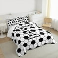 thumbnail image 3 of Homewish Honeycomb Monogrammed T Bedding Comforter Set for Kid, Cartoon Stripes Twin Comforter Sets, Chic Modern Abstract Reversible Bedding Set, Lightweight Room Decor, 2 Pieces, 3 of 8
