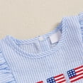 thumbnail image 6 of JUMEYU Newborn 4th of July Bodysuit Girl Newborn Baby Short Sleeve Bodysuit Baby Clothes 0 3 6 9 12 18 24 Months (Blue,12-18 Months), 6 of 6