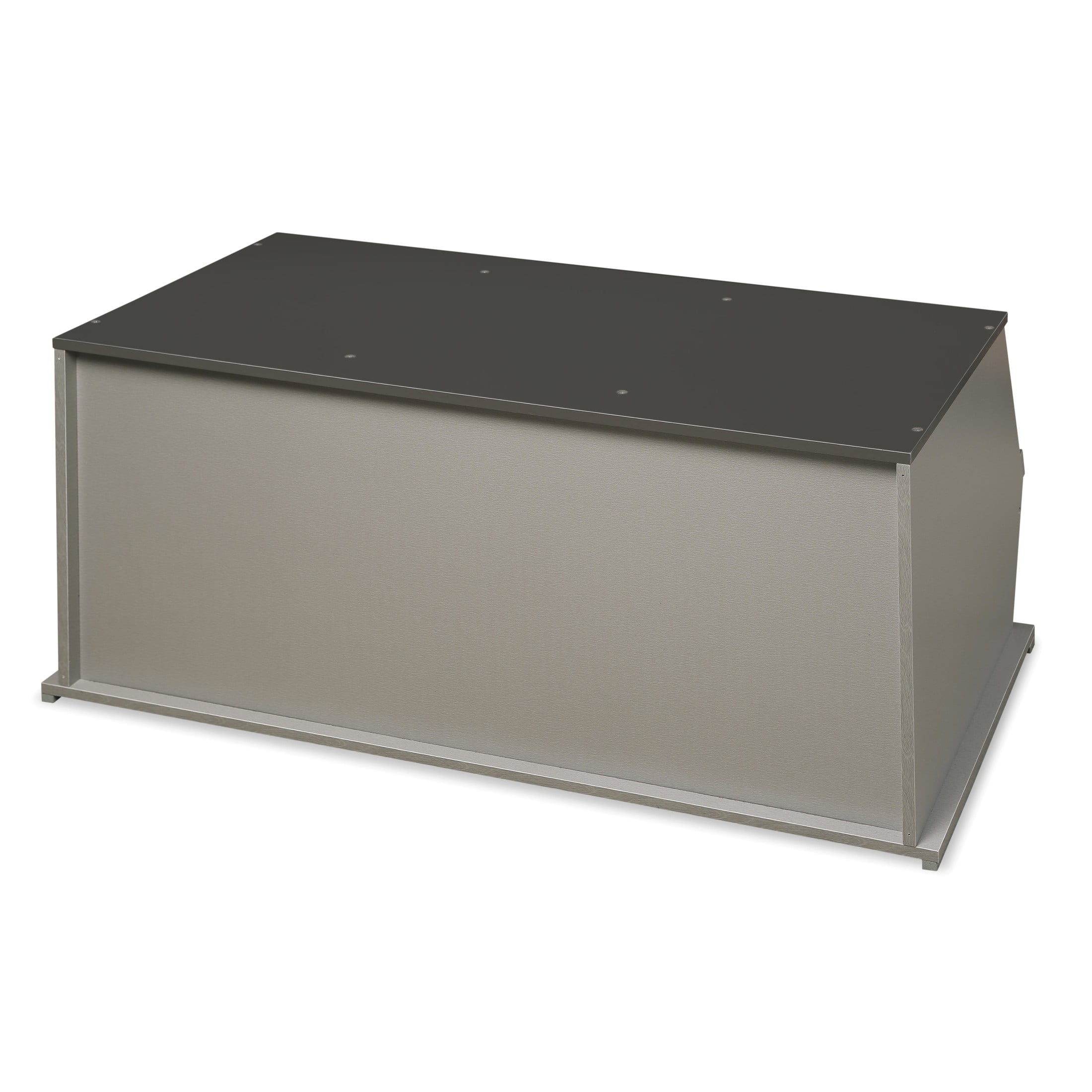 Badger Basket Children's Stackable Wooden 3-Bin 33 gal Toy Storage Cube, Woodgrain Gray