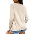 thumbnail image 2 of UKAP Ladies Knit Cardigan Long Sleeve Knitted Sweaters Winter Warm Sweater Basic Chic Tops Apricot XL, 2 of 6