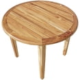 thumbnail image 2 of HomeRoots 376764 Table de Salle à Manger Ronde en Teck Compact en Naturel, 2 of 3