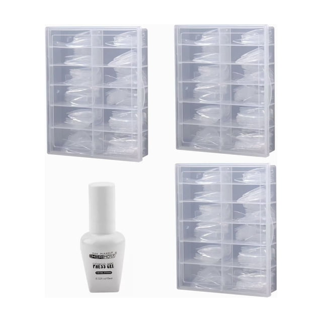 Set de prensas de gel líquido con 3 puntas de gel blando de 120 ml