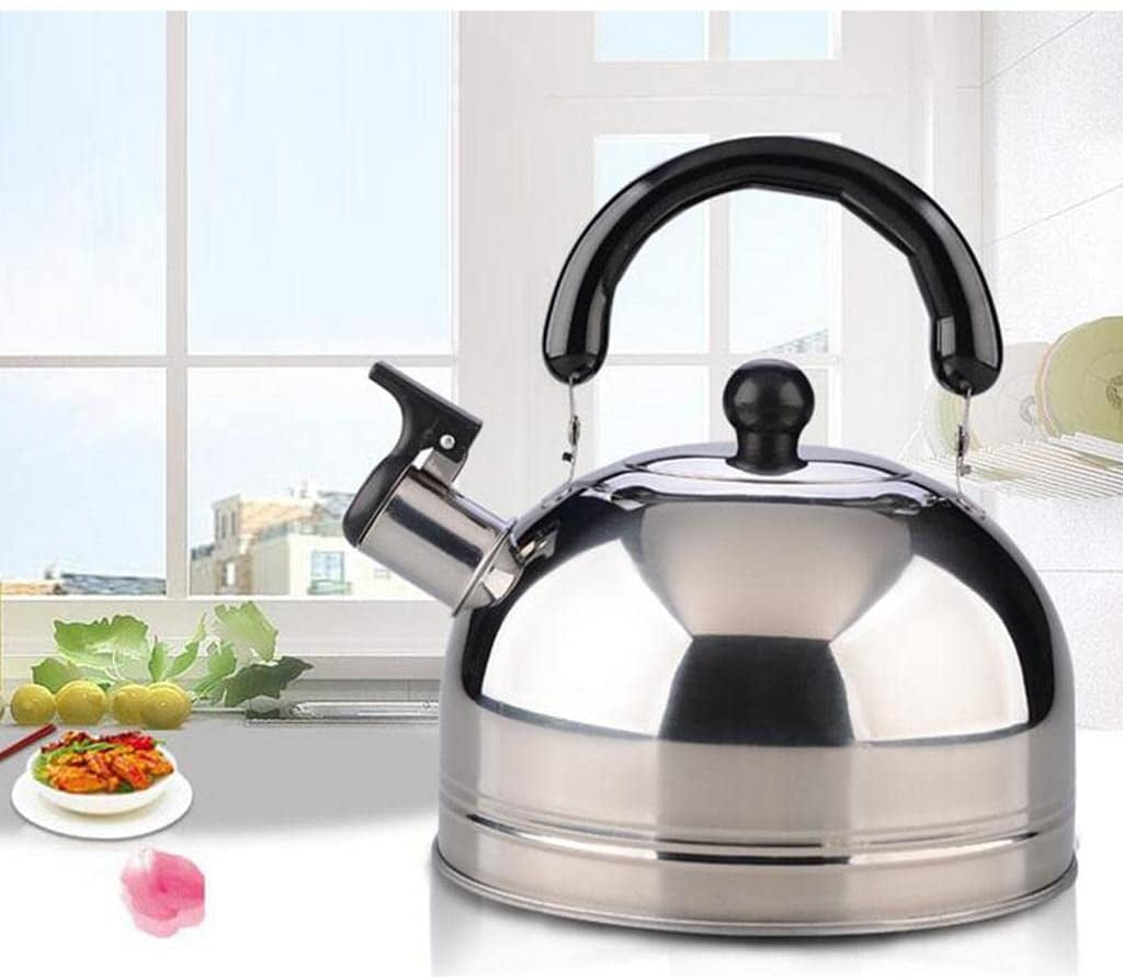 Stainless Steel Whistling Tea Kettle 2.5L Teapot Hot Water Pot Insulated Handle for Making Fresh Brewed Iced Tea or Coffee Loud Whistle Silver Stainless Steel Whistling Tea Kettle 2.5L Teapot Hot Water Pot Insulated Handle for Making Fresh Brewed Iced Tea or Coffee Loud Whistle Silver