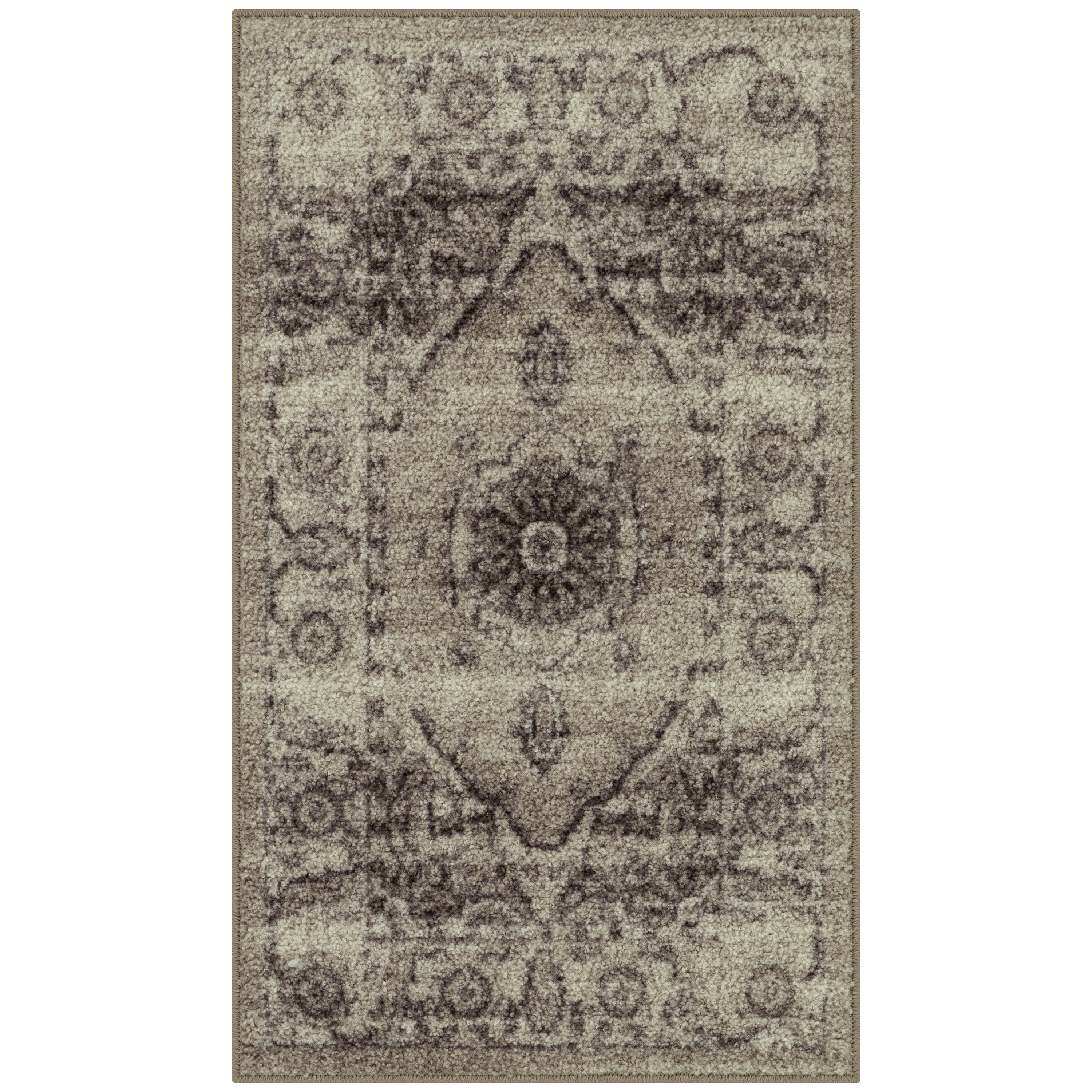 Maples Rugs Vintage Floral Beige Print Area Rug, 1'8'x2'10'