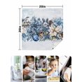 thumbnail image 4 of Blue Poinsettia Christmas Cloth Napkins Set of 6 Reusable Dinner Napkins, Xmas Botanical Balls Snowflake Cocktail Napkin Washable Table Napkins for Wedding/Holiday Party/Baby Shower 20"x20", 4 of 7