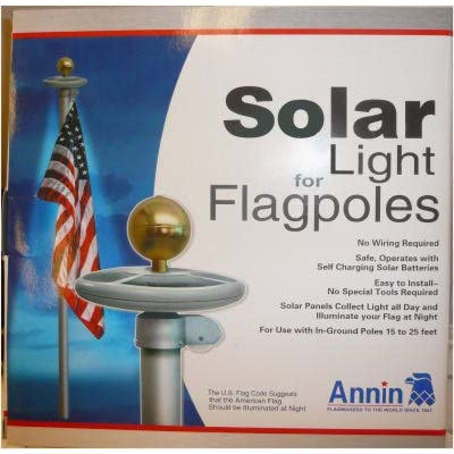 Annin flag clearance pole light