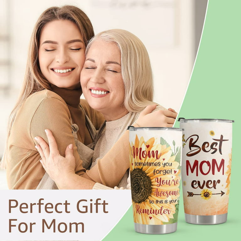Mothers Day Gifts - Birthday Gifts for Mom & Mothers Day Gifts From  Daughter Son - Mom Tumbler Cup Mother''s Day Gifts For Mom - Stainless  Steel Sunflower Tumbler 20oz Mom Gifts