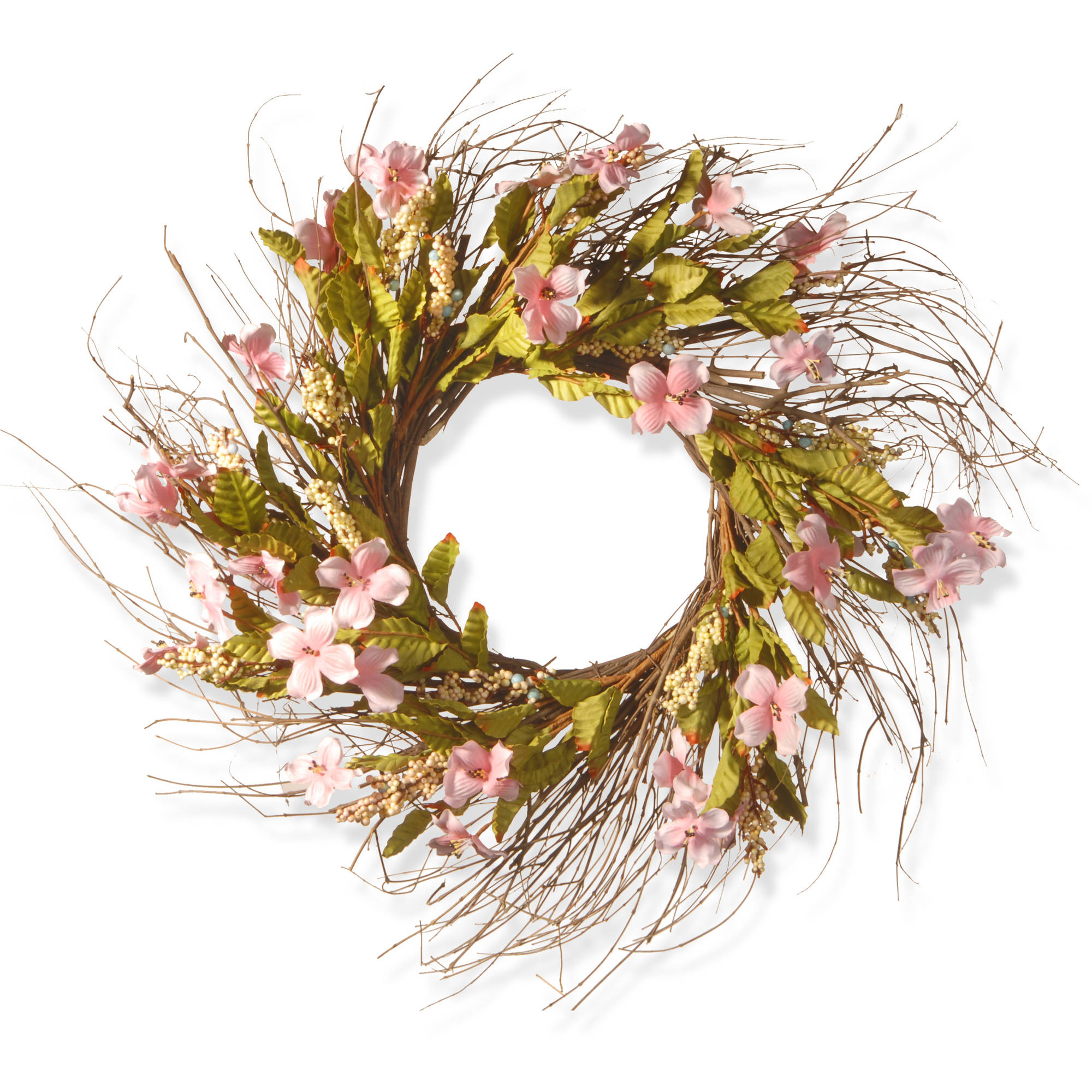National Tree Artificial 22" Dogwood Flowers Wreath