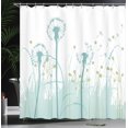 thumbnail image 3 of JOOCAR Spring Shower Curtain, Silhouette Dandelion Floral Foliage Seasonal Blooms Botany Eco Illustration,with Hooks,72x72 inch, Khaki Green, 3 of 6