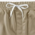 thumbnail image 6 of Lmnyox Mens Cargo Shorts Plain Casual Drawstring Waist Sweat Shorts Breathable Workout Knee Length Shorts with Pocket, 6 of 9