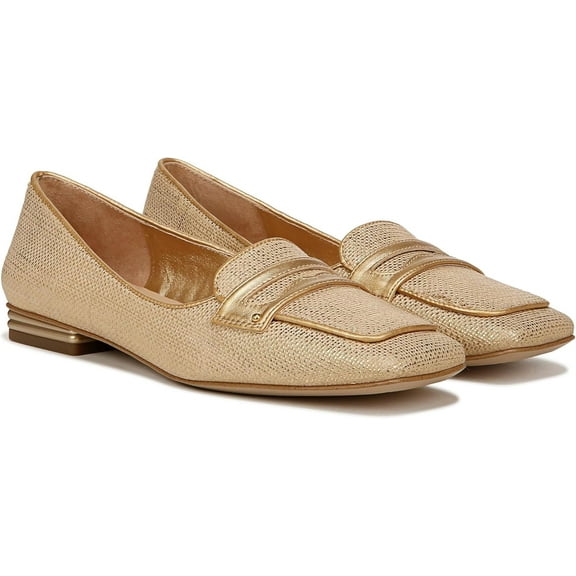 Franco Sarto Women's Tesica Loafer Gold Raffia 7M