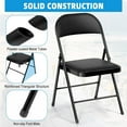 thumbnail image 5 of SUGIFT Padded Seat and Metal Back Folding Chair, Black, 4 Pack, 5 of 8