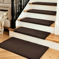 thumbnail image 5 of Pure Era Non-Slip Carpet Stair Tread Landing Mat Indoor Doormat Floor Mat Shag Soft for Kitchen Bathroom Washable 2’x3’ Deep Brown, 5 of 6