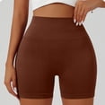 thumbnail image 6 of Domuza Womens Workout Scrunch Shorts V Back Gym Booty Lifting High Waisted Seamless Biker Yoga Shorts Coffee L, 6 of 8