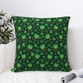 thumbnail image 4 of Fuzoiu Happy St. Patrick's Day Print Square Pillow Cover,Hidden Zipper Design,Luxury Square Pillow Case, Throw Pillow,Couch Cushion-20"x20", 4 of 7