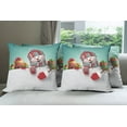 thumbnail image 6 of Ambesonne Christmas Throw Pillow Cover 4 Pack, Snowman and Boxes, 20", Multicolor, 6 of 7