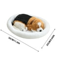 thumbnail image 3 of MMJ Breathing Dog Plush Toy Realistic Sleeping Puppy Stuffed Animal Fluffy Companion 13.77x11.4in for Age 3 to Adult, 3 of 4