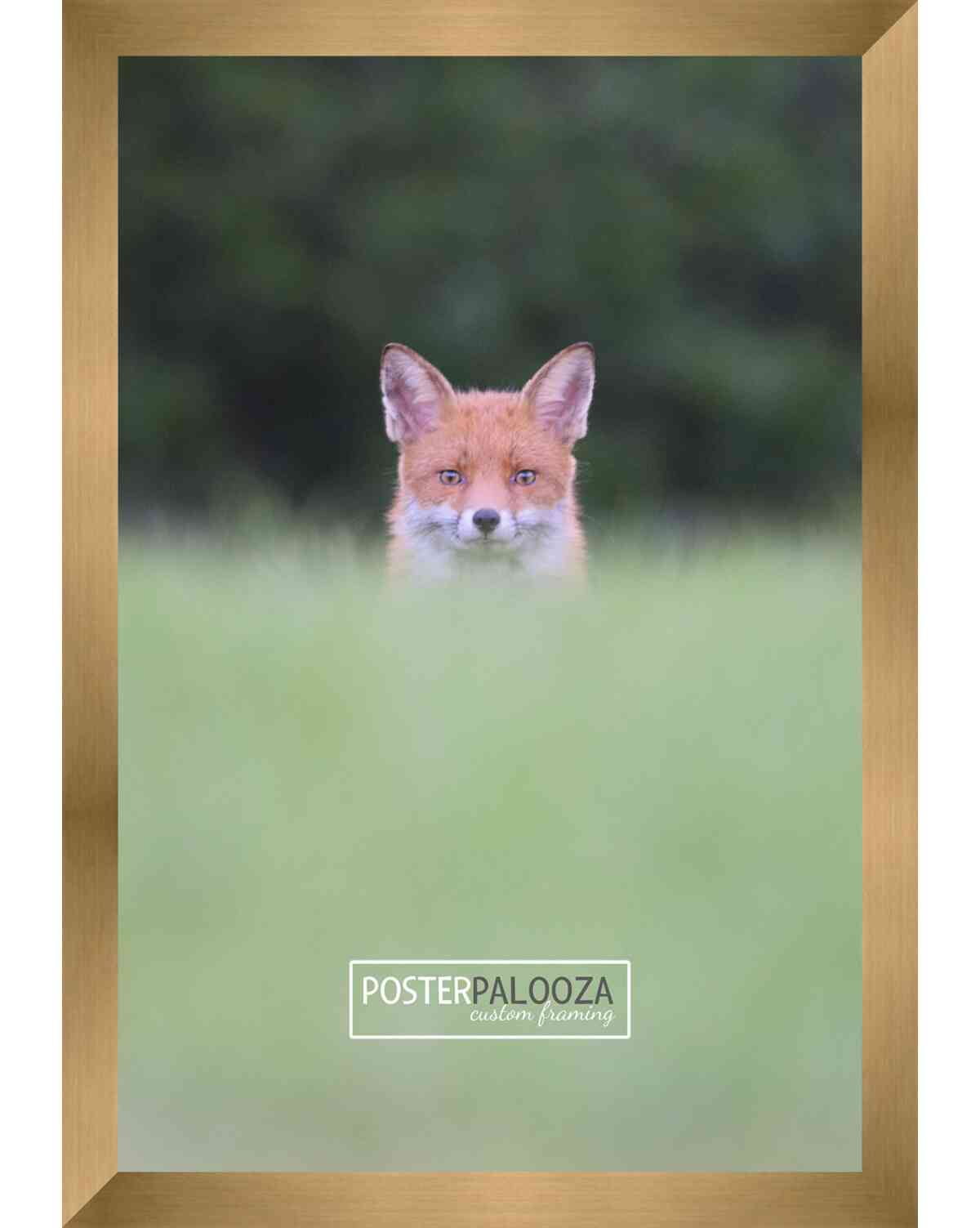 9x13 Gold Bronze Wood Picture Frame - UV Acrylic, Foam Board Backing, Hanging Hardware