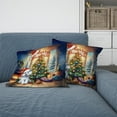 thumbnail image 2 of Merry Christmas Bichon Frise Santa Hat Xmas Tree Winter Holiday Pillow Cushion Double Sided Bichons Dog Lovers Gifts Idea Throw Pillow - 01013, 2 of 4