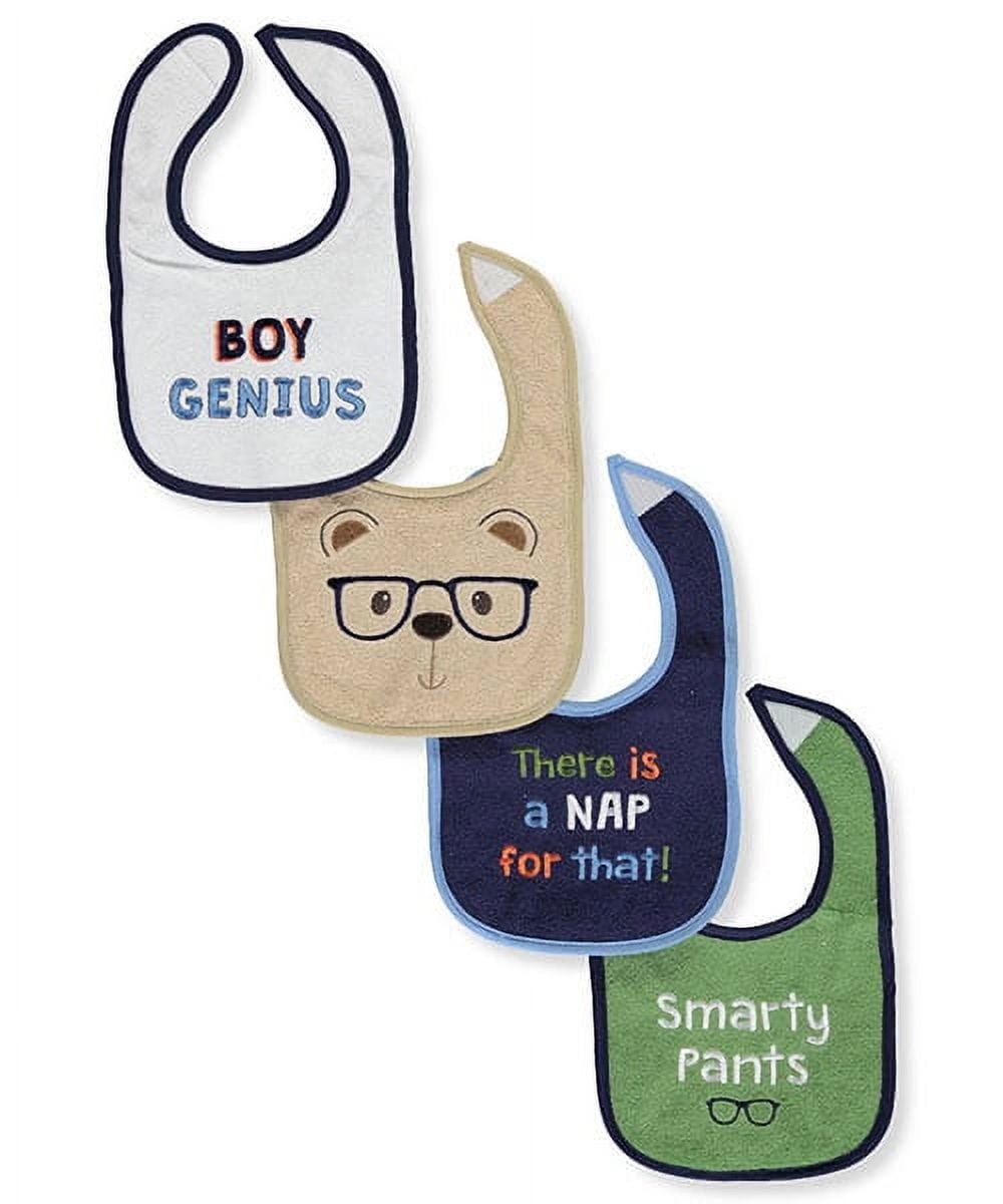 Luvable Friends Baby Boy Cotton Drooler Bibs with Fiber
