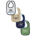 thumbnail image 2 of Luvable Friends Baby Boy Cotton Drooler Bibs with Fiber Filling 4pk, Genius, One Size, 2 of 2