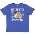 thumbnail image 3 of Inktastic My Auntie Loves Me with Sloth and Hearts Youth T-Shirt, 3 of 5