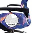 thumbnail image 5 of HELLHERO Star Axolotl Print Office Chair Cover Elastic, Anti-dust Office Seat Slipcover, Washable Desk Chair Cover, Purple, 5 of 7