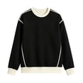 thumbnail image 4 of Turilly Mens Long Sleeve T-Shirt Pullover Sweatshirts Versatile Long Sleeve Crew Neck Loose Casual Basic Color Block Tops, 4 of 5