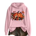 thumbnail image 2 of Womens Hoodies Pink Women's Halloween Themed Hoodie with Pockets Fall Winter Womens Sweatshirt S, 2 of 4