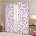 thumbnail image 2 of Homewish Spring Garden Blackout Curtains Set of 2 (52x84 Each) for Teens,Pink Floral Leaves Window Curtains,Chic Flowers Curtains and Drapes,Luxury Bedroom Decor, 2 of 6