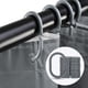 thumbnail image 4 of Cortina de ducha impermeable de EVA empalmada, 180 x 180 cm | Cortina de baño gruesa sin perforaciones con ganchos | Panel impermeable y permeable a la luz, material EVA duradero | Negro, blanc, 4 of 5