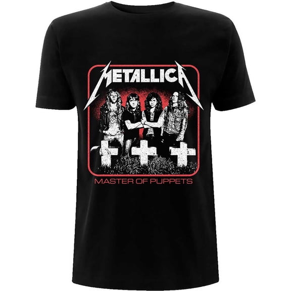 Men's Metallica Vintage Master Of Puppets Photo T-shirt Small Black