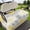 Gray White Lemon Yellow, variant on Golf Cart Seat Covers for 2 Seater, Spring Floral Soft Microfiber Cart Seat Towel Blanket, Country Spring Floral Botanical Absorbent Breathable Non Slip Bench Seats Protector for Golf Course 51"x31"