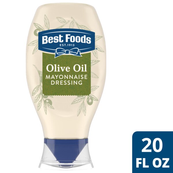 Best Foods Mayonnaise Dressing with Olive Oil Squeeze Bottle Mayo 20 oz