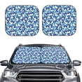 thumbnail image 2 of Sikiie Blue Butterflies Print Foldable Car Windshield Sun Visor, Car Window Sunshade Suitable for Sedan, SUV and Truck Car Accessories-Medium, 2 of 6