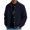 Navy, variant on TOUMENY Men Cardigan Casual Solid Button Down Long Sleeve Collared Loose Coat Fashion Spring Fall Winter Jacket with Pockets Army Green L
