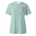 thumbnail image 3 of Womens Printed Short Sleeve O-Neck T-Shirt - Elegant Pattern, Soft Fabric, Casual Daily Wear for Spring/Summer/Autumn, 3 of 4