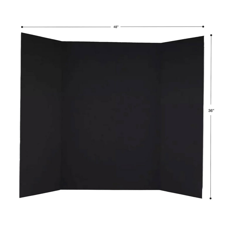 3 pack) Pen+Gear Black Tri-Fold Foam Board 36