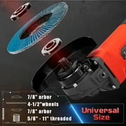 SHALL 4-1/2 Inch 11000 RPM Angle Grinder 4Amp with Guards, 3 Cutting Discs, 3 Grinding Wheel, Non-Slip Handle, Wrench and Carbon Brush for Metal and Wood