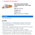 thumbnail image 2 of Right Parking Light Assembly - Compatible with 1999 - 2001 Toyota Solara 2000, 2 of 2