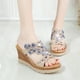 thumbnail image 1 of Mujeres damas cristal cuñas gruesas peep toe sandalias zapatillas zapatos Wmkox8yii  ytu2121, 1 of 9