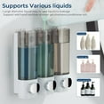 thumbnail image 3 of 3-in-1 Shower Pump Dispenser Organizer, 300ML Wall-Mounted Soap Dispenser for Conditioner, Body Lotion, Body Wash, and Shampoo in Bathroom and Kitchen, 3 of 8