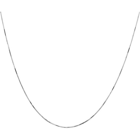Simply Gold 10kt White Gold Diamond-Cut Snake Chain, 16"