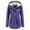 Purple, variant on Jinhomg Soft Shell Winter Coats for Women Soft Cozy Fleece Lined Puffer Jacket Plus Size Warm Long Sleeve Double Closure Hooded Coat with Drawstring Dark Blue XXXL