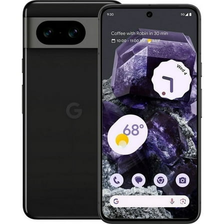 Restored Google Pixel 8 128GB Unlocked Obsidian (Refurbished)
