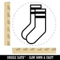 thumbnail image 2 of Pair of Socks Sport Laundry Self-Inking Rubber Stamp Ink Stamper - Black Ink - Large 1-1/2 Inch, 2 of 7