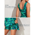 thumbnail image 4 of Women's Plus-Size Flower Printing Shaping Body One Piece Swim Dresses Swimsuit, 4 of 5