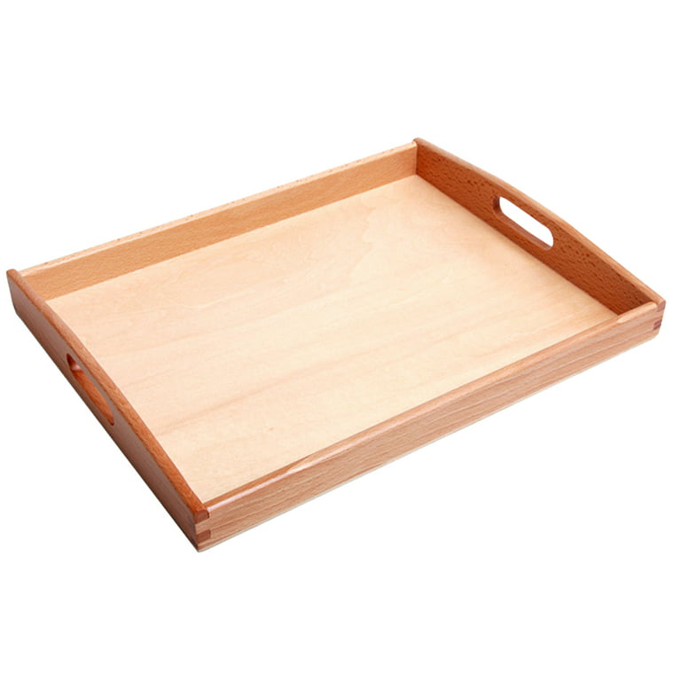 Rectangular Wooden Serving Tray  Minimalist Wood Decorative Tray -  woodgeekstore
