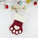 thumbnail image 1 of Bolsa de regalo navideña para mascotas 2026 con borde rojo y gris | Tela suave y duradera | Bolsa multifuncional para golosinas | Soporte para dulces navideños para perros y gatos, 1 of 1