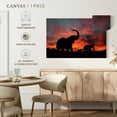 thumbnail image 5 of Elephant Stock Elephant Silhouette Sunset Wall Art - Horizontal Canvas Wall Art - Living Room Wall Decor - Animal Canvas - Black And Orange Decor - 45" x 30", 5 of 8